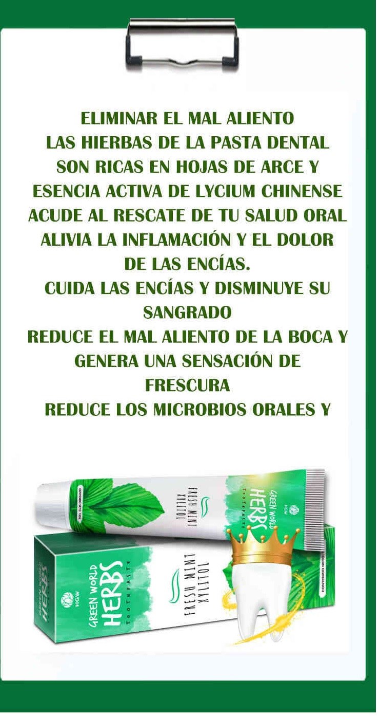 crema dental herbal