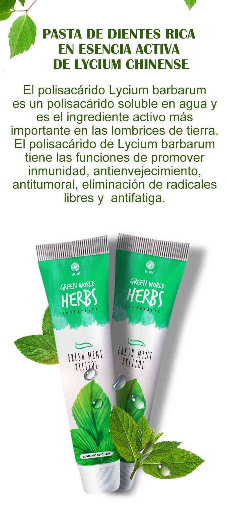 crema dental herbal